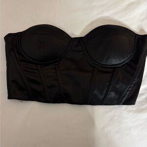Princess Polly Black Strapless Longline Bustier